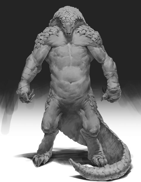 pangolin, Roman Cherepov on ArtStation at https://www.artstation.com/artwork/rAoqVa Pangolin Art, Creature Artwork, Dungeons And Dragons Characters, Monster Art, Creature Concept, Anatomy Art, Fantasy Artwork, Creature Design, Fantasy Character Design