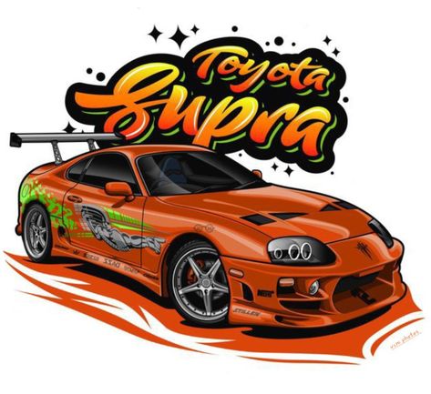 #Toyota Supra Mk4 Fast And Furious Fast And Furious Toyota Supra, Supra Mk4 Fast And Furious, Supra Mk4, Jdm Stickers, Toyota Supra Mk4, Nissan Skyline Gtr, Cute Canvas Paintings, Background Images For Quotes, Car Illustration