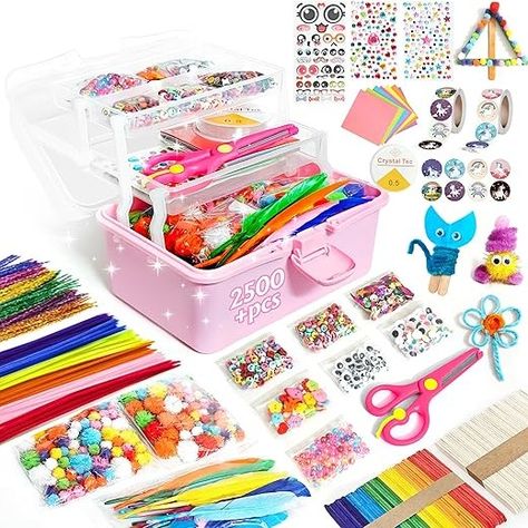 🎨 Unleash Creativity with Doyran's 2500+ Kids Craft Kits! 🌟 Spark endless imagination and creativity with the Doyran 2500+ Kids Craft Kit! Perfect for toddlers ages 4-9, this all-in-one DIY arts and crafts set comes packed with everything your little one needs for endless crafting fun. From unicorn stickers to multi-color feathers, beads, pompoms, and more, the possibilities are endless! ✨ Features: Includes: Unicorn stickers, craft paper, beads, buttons, colored sticks, pipe cleaners, pom... Art Box For Kids, Art Sets For Kids, Gifts Paper, Gifts Amazon, Cat Coloring Book, Cat Coloring, Diy School, Diy School Supplies, Unicorn Stickers