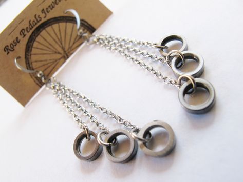 Bicycle Crafts, Rose Pedals, Bicycle Jewelry, Hardware Jewelry, Tech Jewelry, Motorcycle Chain, Biker Jewelry, Alternative Jewelry, Bicycle Chain