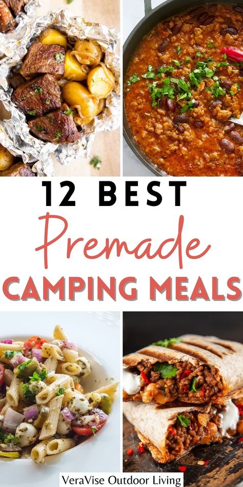 Meals For Camping Make Ahead, Camping Meals Healthy Easy, Grill Camping Meals, Camping Meals Make Ahead, Camping Food Ideas Make Ahead, Lunch Camping Ideas, Easy Cabin Meals, Campfire Dinner Ideas, Good Camping Meals