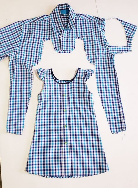 Shirt Dress Diy, Remake Clothes, Kids Clothes Diy, Recycled Shirts, Sewing Baby Clothes, Girls Dress Sewing Patterns, Sewing Kids Clothes, Summer Dresses Casual, Upcycle Shirt