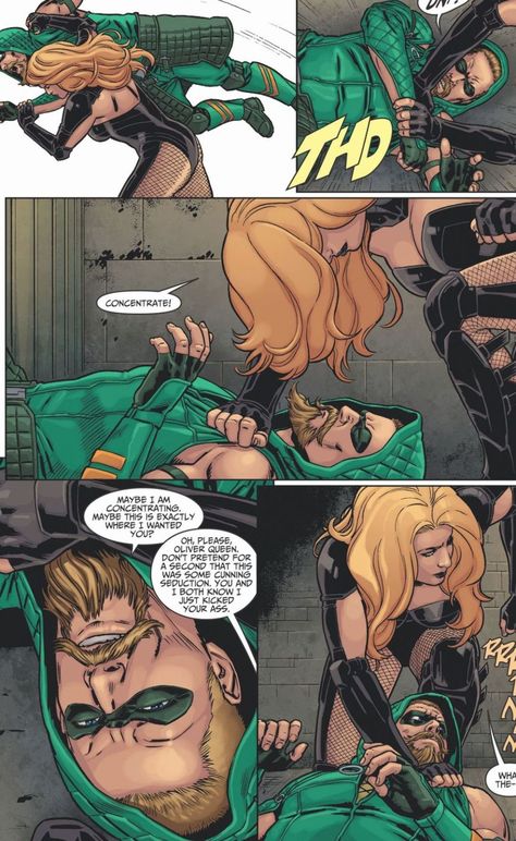 green arrow spars with black canary Black Canary Costume, Black Canary Comic, Green Arrow Comics, Injustice Gods Among Us, Dinah Laurel Lance, Arrow Black Canary, Lance Black, Harley Quinn Comic, Justice League Of America