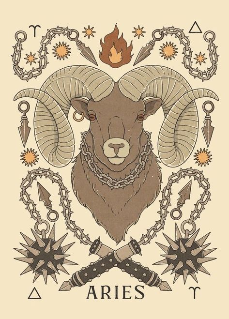 Thiago Correa Ram Art, Aries The Ram, Arte Aries, Funky Room, Aries Art, Gothic Shop, Boho Tapestry, The Ram, Astrology Art