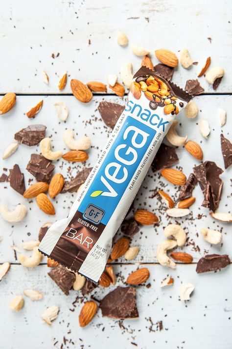 Vega Bars - Vegan Chocolate-Dipped Snack Bars #dairyfree - totally whole food based - natural nutrition w/ no protein or fortification added. Yummy! Gluten Free Snack Bars, Vegan Camping Food, Vegas Bars, Gluten Free Bars, Foil Pack Meals, Vegan Protein Bars, Vegan Snack, Snack Bars, Protein Bar