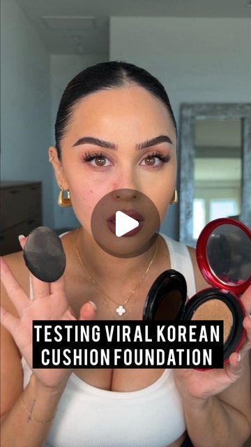 Christen Dominique on Instagram: "Let’s test the viral @tirtir_official cushion foundation! It’s the dewiest full coverage I’ve ever seen😍 20 shades! Find your shade on Amazon. There’s a Mother’s Day 30% off sale May 1st- May 11th.  #viralcushionfoundation #tirtir #undertones #cushionfoundation #naturalmakeup #fullcoverage #koreanmakeup #tirtirpartner" Tirtir Cushion Foundation Shade, Tir Tir Foundation Cushion, Tirtir Cushion Makeup, Tirtir Cushion Foundation Guide, Christen Dominique, Cushion Makeup, Foundation Swatches, Cushion Foundation, Full Coverage Foundation