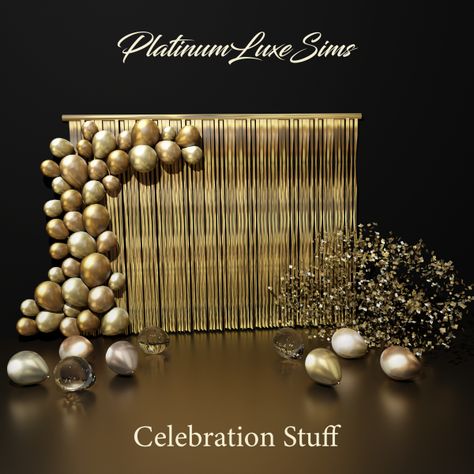 Celebration Stuff by PlatinumLuxeSims - The Sims 4 Download - SimsFinds.com The Sims 4 Pack, Prom Balloons, Prom Backdrops, Die Sims 4, Sims 4 Cas Mods, Sims 4 Family, Sims 4 Cc Kids Clothing, Play Sims 4, Free Sims 4