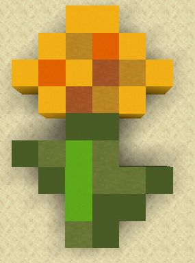 Minecraft Mushroom Wooden Blocks, Wood Block Pixel Art, Block Art Minecraft, Glow Berries Minecraft, Wood Minecraft Flower, Minecraft Flower Template, Minecraft Flower Grid, Minecraft Flowers Pattern, Flor Minecraft