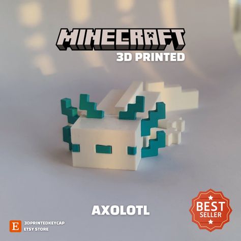 Statue Minecraft, Minecraft Axolotl, Star Wars Ships, 3d Print, 3d Printed, Etsy Store, 3d Printing, Minecraft, Star Wars