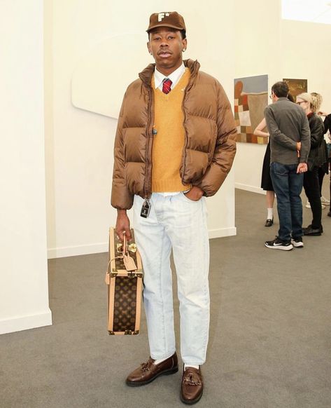 Tyler Fits, Tyler The Creator Fits, Golf Style Men, Brown Loafers Men, Tyler Fashion, Le Fluer, Tyler The Creator Outfits, Sir Baudelaire, Loafers Men Outfit