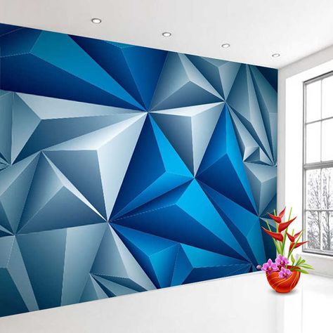 Male Bedroom, Geometric Wall Paint, Wall Paint Patterns, Wall Painting Living Room, Branding Concept, 3d Wall Painting, Stencil Decor, 3d Room, Diy Wall Painting