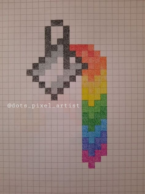 Rainbow Pixel Art, Pixel Drawing Ideas, Graph Art, Modele Pixel Art, Make A Rainbow, Pixel Art Ideas, Graph Paper Drawings, Pixel Color, Easy Pixel Art