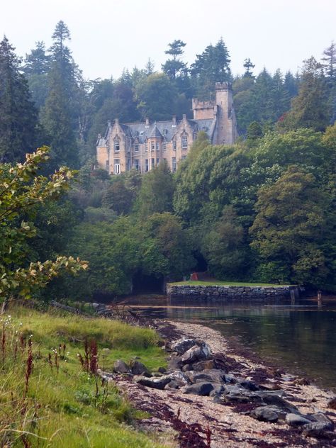 ❀༺ Stonefield Castle, Loch Fyne, Tarbert, Argyll & Dunbartonshire, Scotland. Tarbert Scotland, Scotland Mansion, Scottish Castles Aesthetic, Western Scotland, Castle Campbell Scotland, Argyll Scotland, Old Victorian Homes Abandoned Mansions, Scotland Aesthetic, Mansion Aesthetic