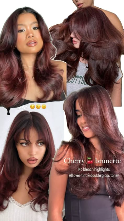 Cherry Brunette, Cherry Brown, Hair Color, Cherry, Hair, Color, Hair Colour