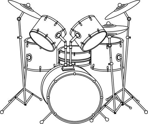 Drum Drawing, Drummer Art, Music Drawings, Graffiti Characters, Music Themed, Flash Art, Stencil Art, Drum Set, Applique Patterns