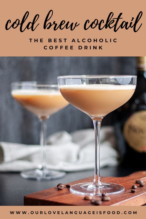 Cocktail Coffee Drinks, Cold Brew Cocktail Recipe, Cold Brew Coffee Martini, Cold Brew Cocktail Drinks, Cold Brew Martini Recipe, Cold Brew Cocktail, Cold Brew Martini, Alcoholic Coffee Drinks, Bday Vibes