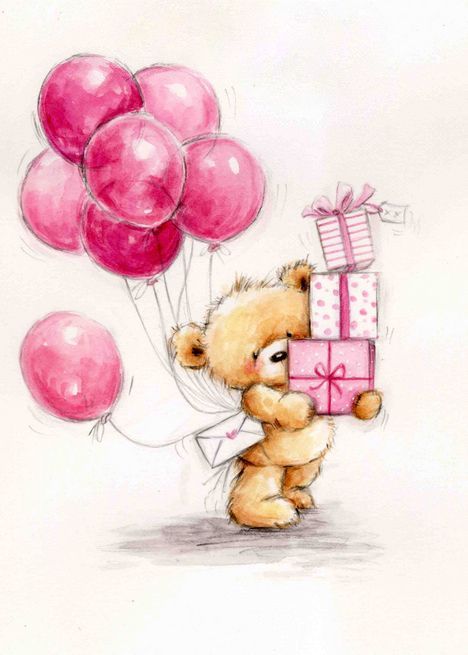 Happy Birthday Drawings, Bear Pictures, Tatty Teddy, Happy Art, Happy B Day, Cute Teddy Bears, Birthday Pictures, Happy Birthday Images, Happy Birthday Greetings