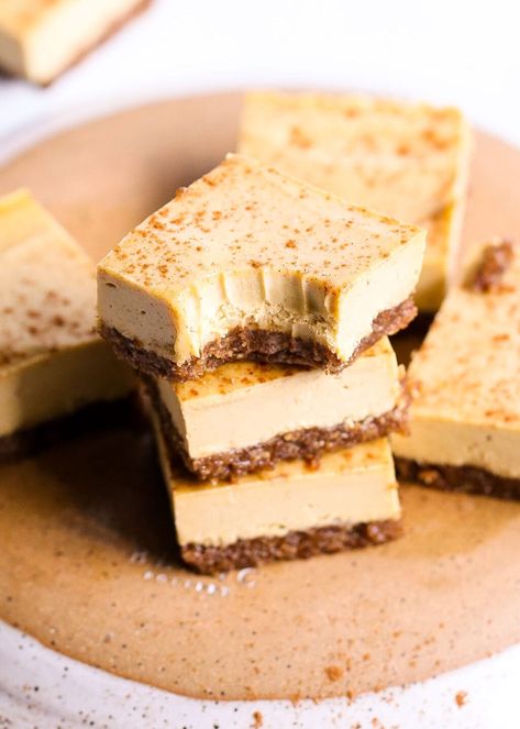 Healthy Pumpkin Cheesecake Bars, Paleo Pumpkin Cheesecake, No Bake Peanut Butter Cheesecake, Peanut Butter Cheesecake Bars, Healthy Pumpkin Cheesecake, Cinnamon Bars, Pumpkin Cheesecake Bars, No Bake Pumpkin Cheesecake, Chocolate Crust