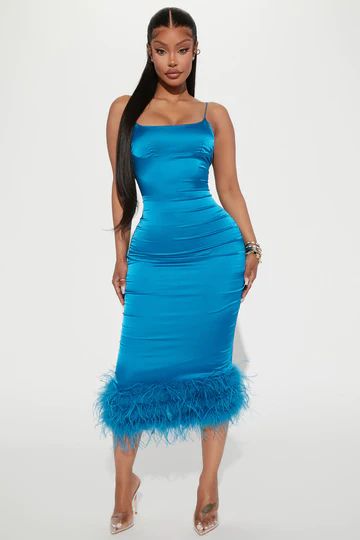 Teal Fashion, Dinner Dress Classy, Dress Party Night, Sweet 16 Dresses, Feather Dress, Fashion Nova Dress, Dinner Dress, Dinner Outfits, Birthday Dress