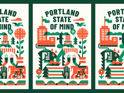 Cafe Illustration, Portland Art, Jobs In Art, Portland City, Portland Timbers, Travel Cards, Event Poster, Calendar Design, State Of Mind