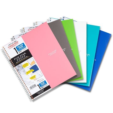 Five Star Wirebound Notebook, 1-Subject, 100 College-Ruled Sheets, 11 x 8.5 Inch Sheet Size, Teal (72051) Five Star Notebook, Middle School Supplies, Books School, Pretty School Supplies, School Suplies, College Supplies, Decor School, College School Supplies, School Supplies Organization