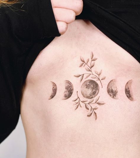 Three Moons Tattoo, 3 Moon Tattoo, Three Moons, 3 Moon, Moon Tattoos, Irish Tattoos, Tattoo Themes, Feather Tattoos, Moon Tattoo