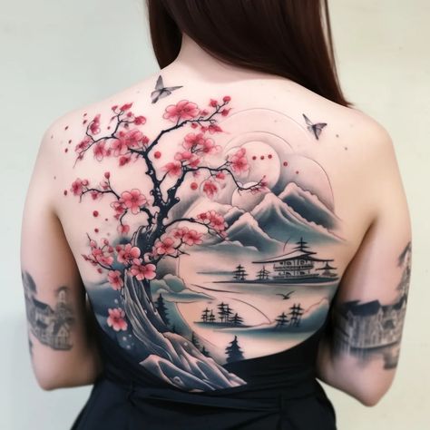 I will create an awesome tattoo design in japanese style for you Blossom Tattoo Men, Cherry Blossom Tattoo Men, Awesome Tattoo, Blossom Tattoo, Cherry Blossom Tattoo, Custom Tattoo Design, Dream Tattoos, Japanese Design, Design Ad