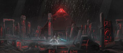 The Sith Temple Sith Temple Concept Art, Sith Temple, Temple Sketch, Sith Aesthetic, Star Wars Sith Lords, Darth Vader Kylo Ren, Minecraft Base, Temple Painting, Sith Lords