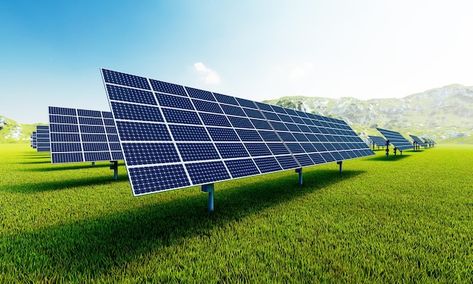 Solar power station with solar panels fo... | Premium Photo #Freepik #photo #solar-farm #solar-background #solar-plant #solar-cell Solar Panel House, Solar Background, Illustration Rendering, Solar Power Station, Solar Power Energy, Juniper Green, Sunday Wishes, Solar Energy Projects, Renewable Energy Projects