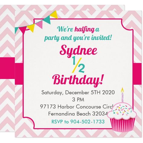 Share Half Birthday Invitation, Half Birthday Candle, Half Birthday Ideas, 2 Birthday Ideas, 6 Month Birthday, Birthday Invitation Message, Half Birthday Baby, Half Birthday Party, 2 Birthday Party