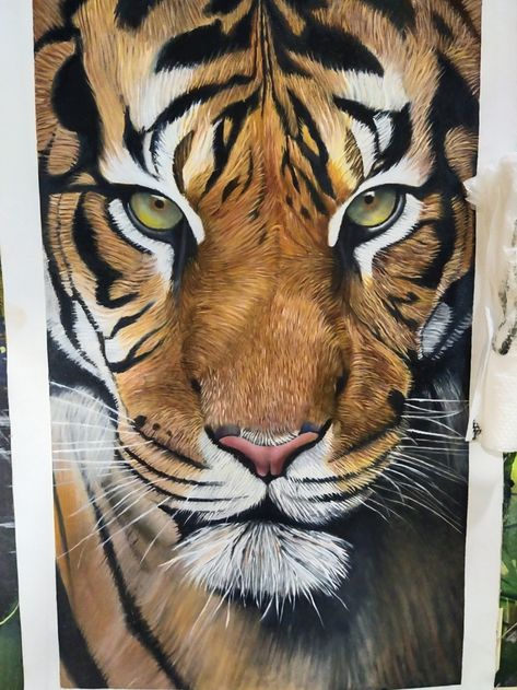 Lips Pencil Drawing, Fun Easy Drawings, Tiger Art Drawing, Tiger Oil Painting, Easy Drawing Step By Step, Cool Easy Drawings, Regard Animal, Landscape Pencil Drawings, Woodland Animal Art