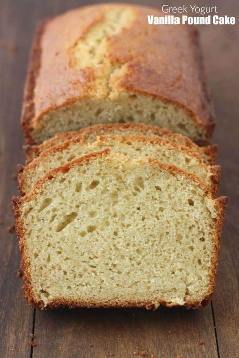 Greek Yogurt Vanilla Pound Cake | - Tastes Better From Scratch Yogurt Pound Cake Recipe, Yogurt Pound Cake, Vanilla Pound Cake, Yogurt Bread, Homemade Greek Yogurt, Tastes Better From Scratch, Sour Cream Pound Cake, Vanilla Recipes, Greek Yogurt Recipes