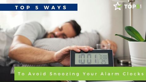 Click to see top 5 ways to avoid snoozing your alarm clocks every morning. #topfive #top5 #alarmclock #sleeping #health #sleepingadvice #funnyphoto  #hilarious Cocktail Van, Morning Hacks, Get Up And Go, Ways To Wake Up, Dark Vador, Rem Sleep, Cute Alpaca, Alarm Clocks, Smart Plug