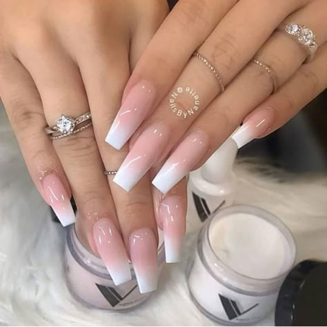 French Fade Nails, Coffin Design, Faded Nails, Chic Nail Designs, Winter Nails Acrylic, Matte Nails Design, Nail Design Inspiration, Ombre Nail Designs, Super Nails