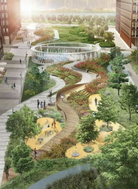 Biophilic Architecture, Landscape Architecture Plan, Landscape And Urbanism Architecture, Plaza Design, Urbanism Architecture, Landscape Architecture Drawing, Campus Design, Urban Landscape Design, Public Space Design