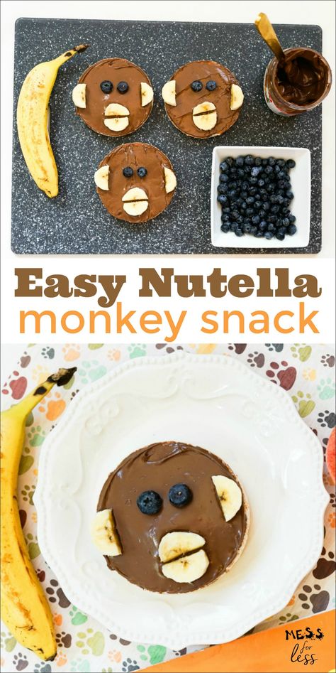 Animal Themed Snacks Jungle Safari, Zoo Animal Snacks For Preschool, Prek Class Snack Ideas For School, Rainforest Snacks For Preschool, Jungle Animal Food Ideas, Zoo Animal Food Ideas, Monkey Food Ideas, Zoo Snacks Preschool, Rainforest Party Food