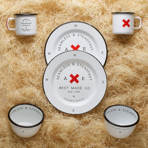 I've loved enamel dishes since I was a kid. http://www.bestmadeco.com/collections/home-goods/products/seamless-steadfast-enamel-set Camping For Couples, Camp Oven, Couple Camping, Couples Camping, California Beach Camping, Camping In The Rain, Camping For Beginners, Enamel Dishes, Quirky Kitchen