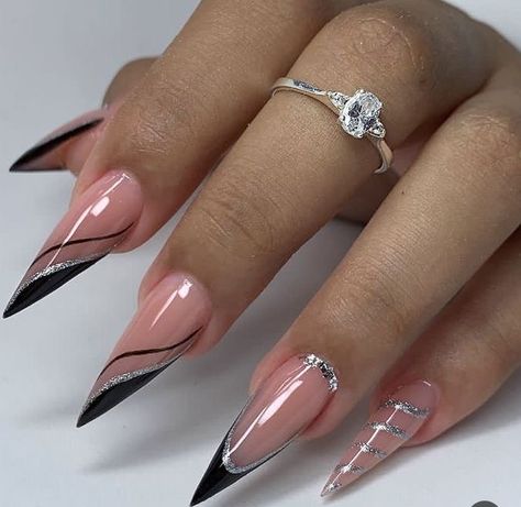 Red Bottom Nails, Pink Stiletto Nails, Orange Acrylic Nails, Stilleto Nails Designs, Natural Acrylic Nails, Fancy Nails Designs, Stiletto Nails Designs, Simple Acrylic Nails, Classy Acrylic Nails