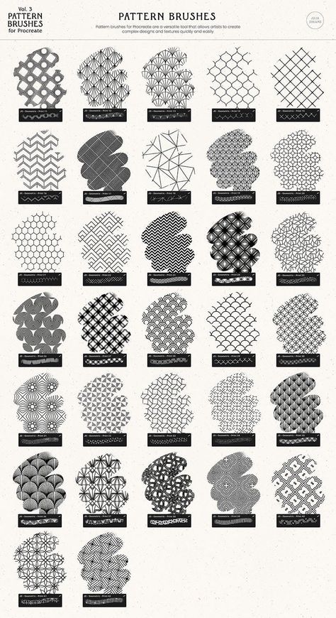 Pattern Brushes for Procreate Vol 3 Procreate Pattern Brushes, Procreate Pattern, Brush Procreate, Best Procreate Brushes, Illustrator Brushes, Brushes Procreate, Free Procreate, Procreate Brushes Free, Brushes For Procreate