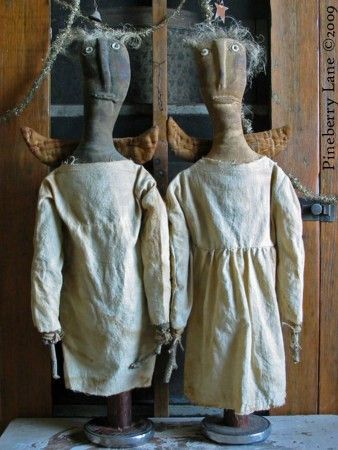 Primitive Patterns Free, Primitive Angels, Primitive Decorations, Primitive Angel, Primitive Spring, Primitive Doll Patterns, Primitive Doll, Primitive Patterns, Primitive Santa