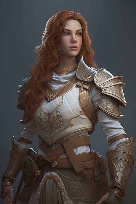 D&d Paladin, Female Paladin Dnd, Cleric Armor, Dnd Female Character Concept, D&d Npc, Women In Armor, Female Cleric, Female Paladin, Knight Female