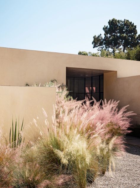 Walker Workshop tucks Rustic Canyon house into Los Angeles site Walker Workshop, Canyon House, Spanish Hacienda, Walled Courtyard, Hacienda Style Homes, Sycamore Tree, Small Fireplace, Stucco Exterior, Hacienda Style