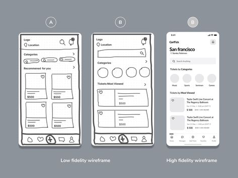 Creative App Design, App Wireframe, Ux Wireframe, App Design Trends, Ux Design Principles, Web Design User Interface, Web Design Ux Ui, App Design Layout, Wireframe Design