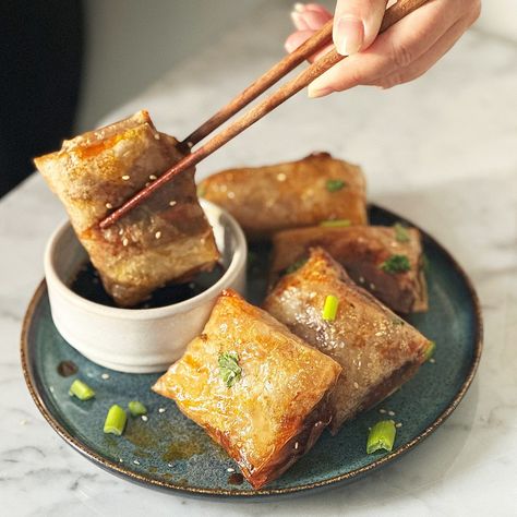 Airfryer Dumplings, Filipino Recipes, Spring Rolls, Cooking With Kids, Dim Sum, Thai Recipes, Air Fryer Recipes, Finger Foods, Air Fryer