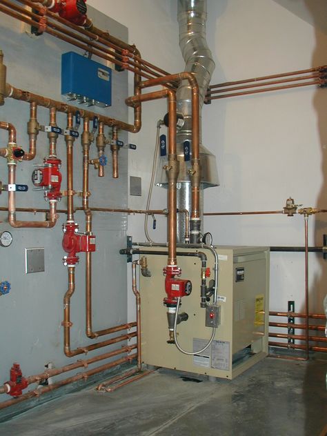 Boiler Heating System, Hydronic Radiant Floor Heating, House Plumbing, Mechanical Room, Solar Water Heating, Gas Boiler, Mudroom Design, Plumbing Installation, Diy Plumbing