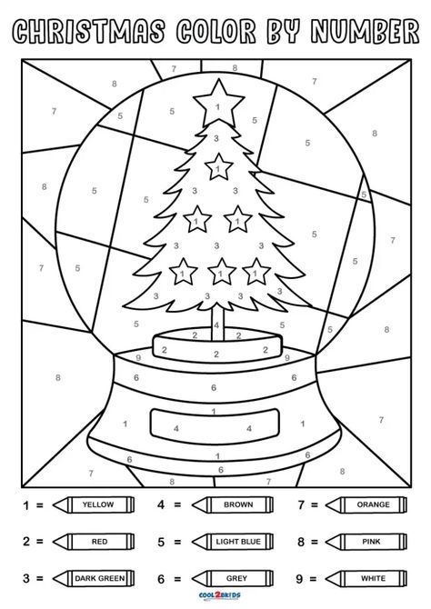 Free Christmas Color by Number Printables Christmas Colouring Pages Free, Christmas Paint By Numbers, Christmas Color By Number Free Printable, Winter Color Pages, December Coloring Pages Free Printable, Christmas Coloring Printables Free, Color By Number Christmas, Christmas Activities For School, Christmas Coloring Printables