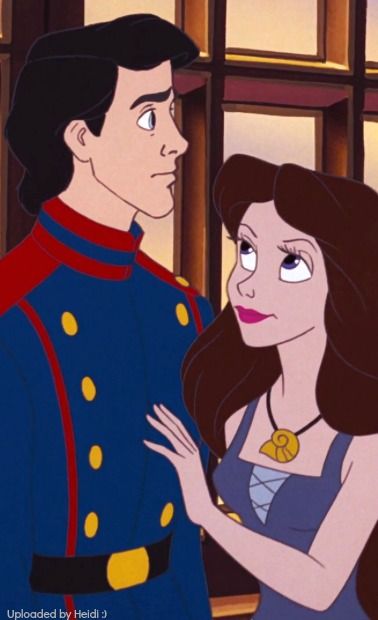 *ERIC & VANESSA (Ursula's human alter ego-reverted back to Ursula in the third day + dies when Prince Eric stabs her) ~ The Little Mermaid, Ursula Human, Vanessa Little Mermaid, Disney Drawing, Official Disney Princesses, Evil Disney, Aesthetic Profile, Disney Princesses And Princes, Cosplay Inspiration, Couples Costume