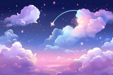 Sky filled clouds and stars | Premium Photo Illustration - rawpixel Desktop Wallpaper Hd 1080p Laptop Galaxy, Galaxy Background Aesthetic, Cute Purple Wallpaper Iphone, Clouds Iphone Wallpaper, Iphone Wallpaper Pink, Cute Wallpaper Iphone, Iphone Wallpaper Cute, Pink Clouds Wallpaper, Iphone Wallpaper Iphone