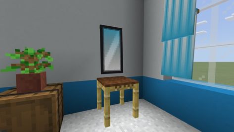 Minecraft Mirror Banner, Minecraft Mirror, Banner Minecraft Tutorials, Furniture Minecraft, Minecraft Furniture Ideas, Minecraft Banner Patterns, Interior Minecraft, Minecraft Tutorials, Minecraft Banner