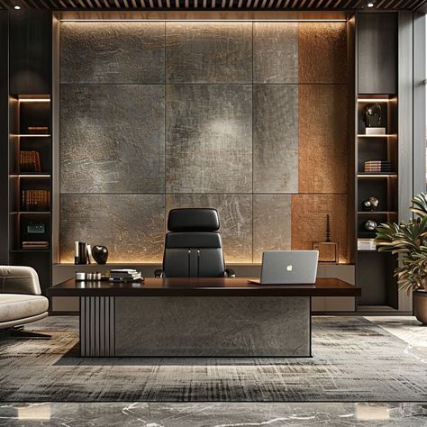 Chairman Office Design, Office Manager Room, Manager Office Interior Design, Manager Office Interior, Gentleman's Office, Ceo Office Design Luxury Modern, Boss Office Interior Design, Luxury Office Design, Executive Office Design Interior